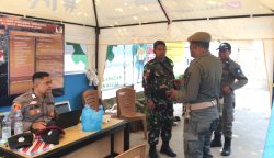 TNI-Polri dan Linmas kordinasi pengamanan Nataru. Foto: Istimewa